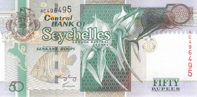 50 Rupees p.39A Seychellen